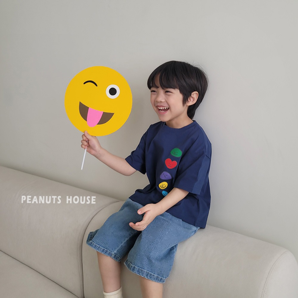 正韓童裝 PEANUT HOUSE 可愛小人物表情圖短袖上衣-細節圖9