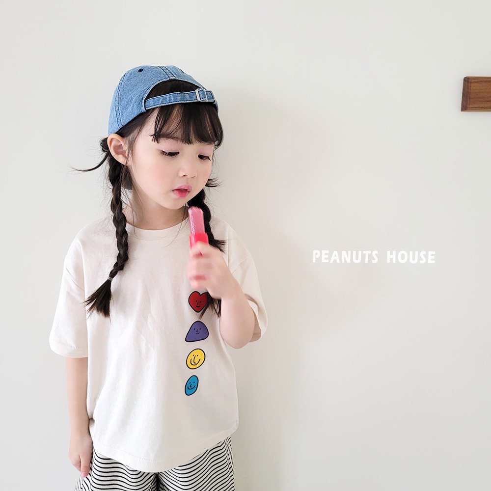 正韓童裝 PEANUT HOUSE 可愛小人物表情圖短袖上衣-細節圖10