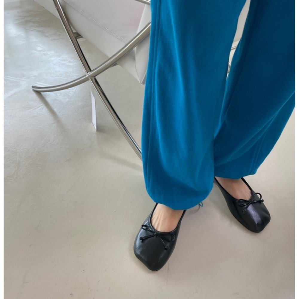 韓國女裝女鞋 Glow 甜美蝴蝶結小方頭娃娃鞋-細節圖2