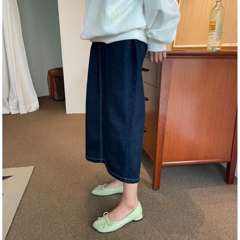 韓國女裝女鞋 Glow 甜美蝴蝶結小方頭娃娃鞋-細節圖8