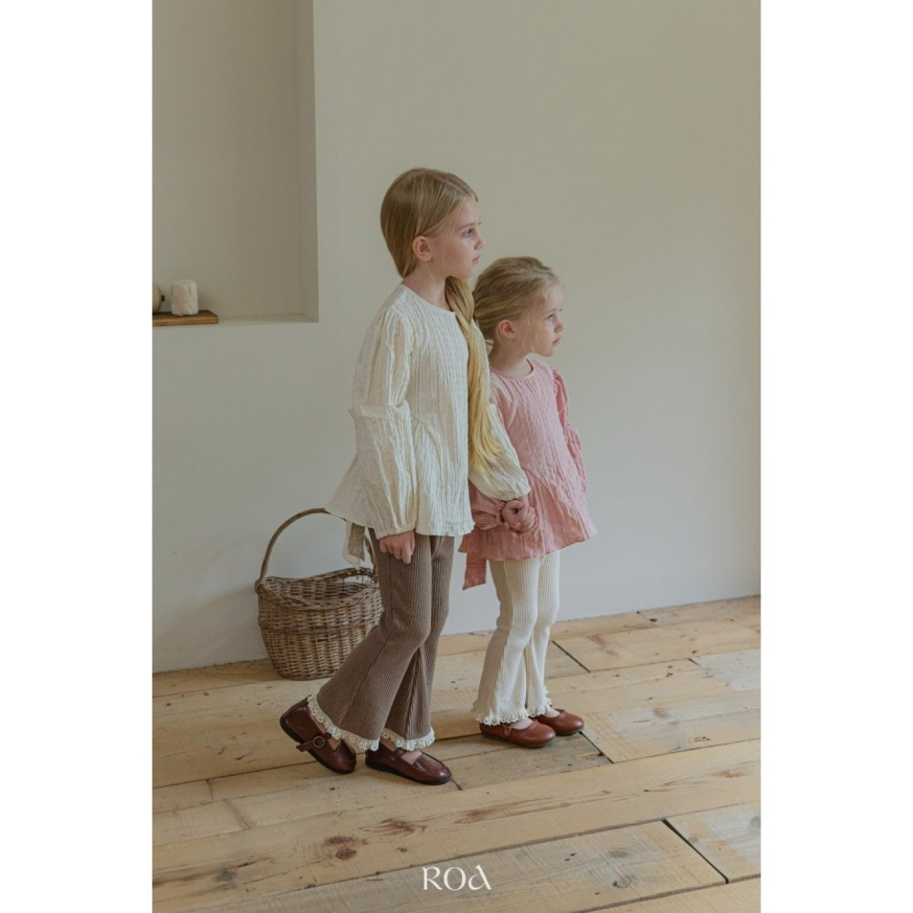 正韓童裝 Roa 襯衫洋裝型綁帶上衣-細節圖8