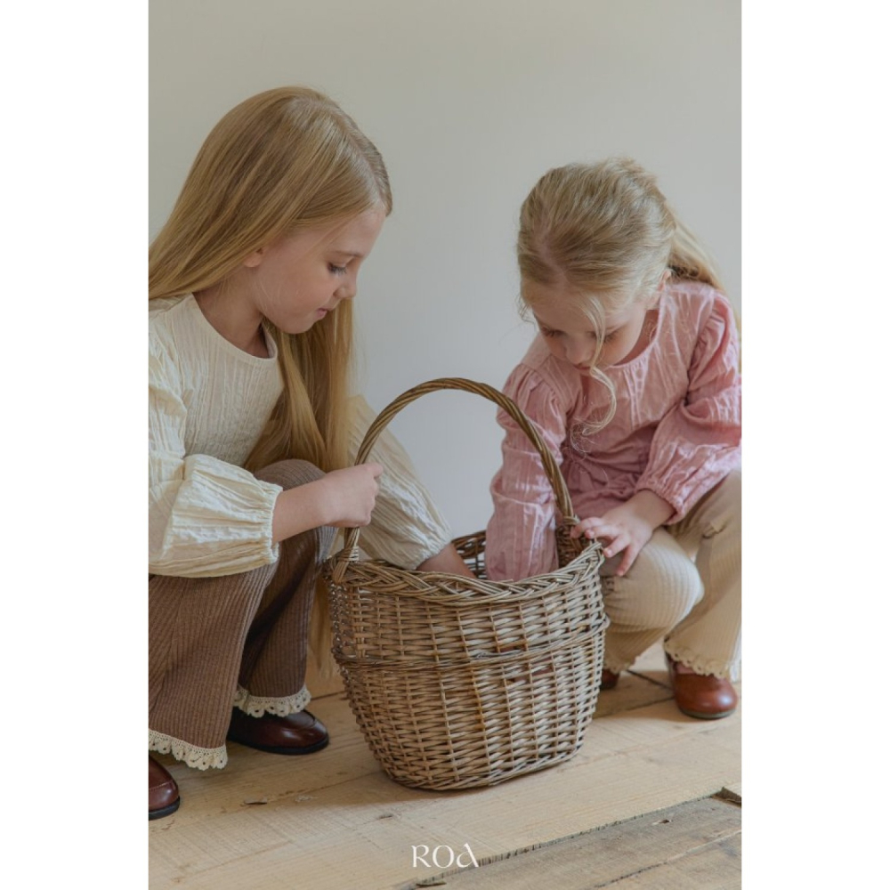 正韓童裝 Roa 襯衫洋裝型綁帶上衣-細節圖9