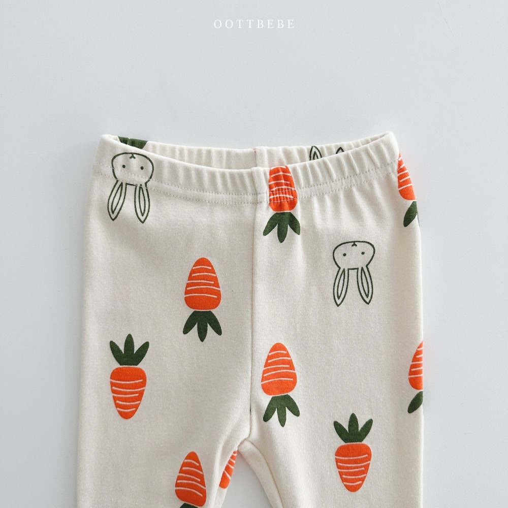 正韓童裝 OottBebe  兔兔愛吃紅蘿蔔 寶寶兒童款居家服睡衣-細節圖4