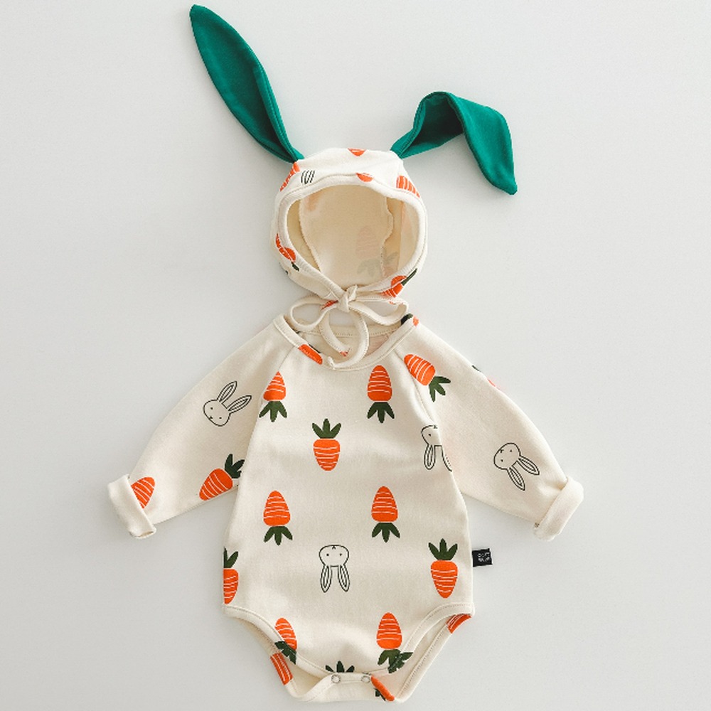 正韓童裝 OottBebe  兔兔愛吃紅蘿蔔 寶寶兒童款居家服睡衣-細節圖5