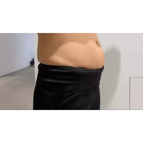 韓國女裝 顯瘦-5kg小腹收收後開衩中長裙-細節圖2