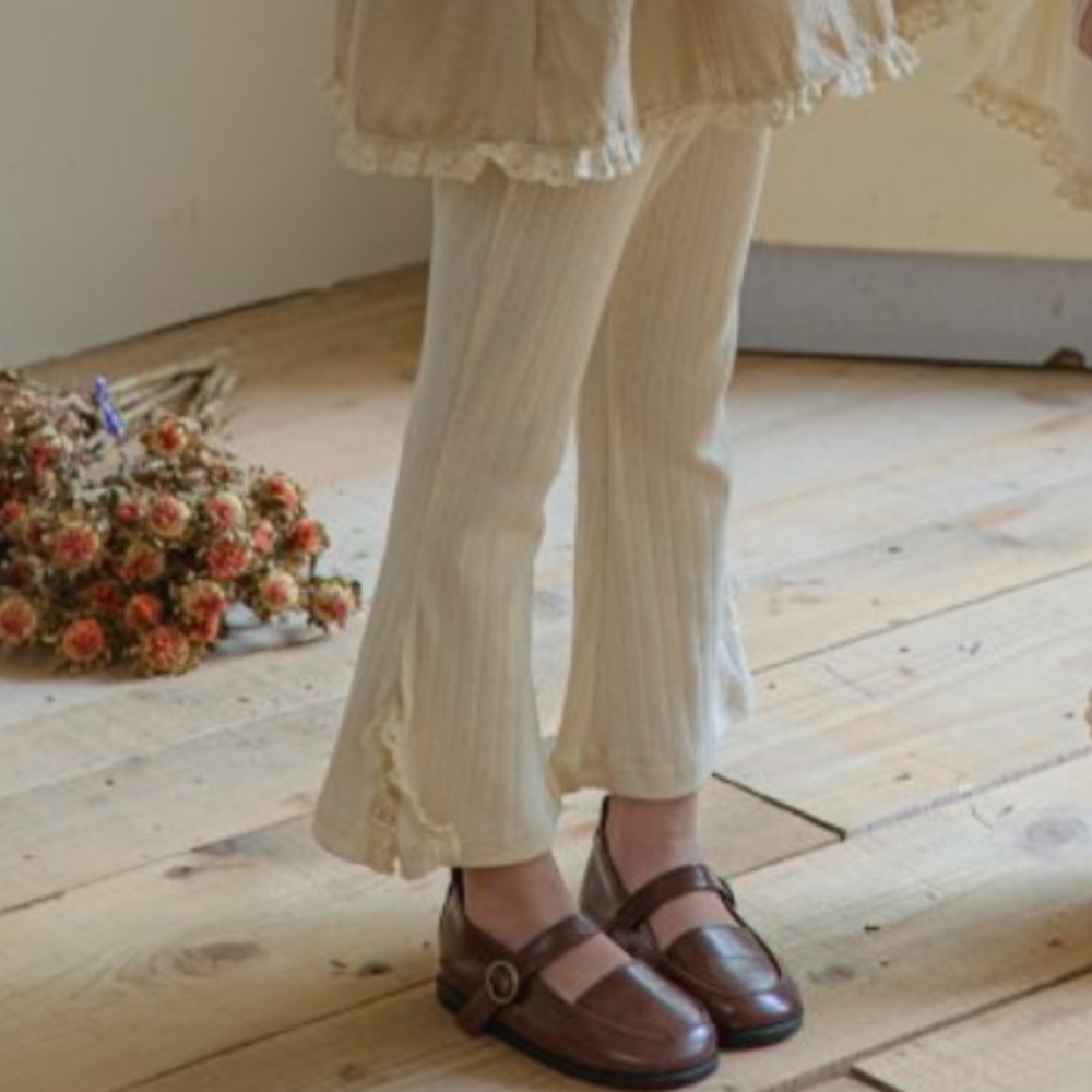 正韓童裝 Roa 褲擺蕾絲花邊人魚褲-細節圖9