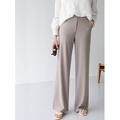 韓國女裝 Cornershop 微涼感西裝料長版褲-細節圖8