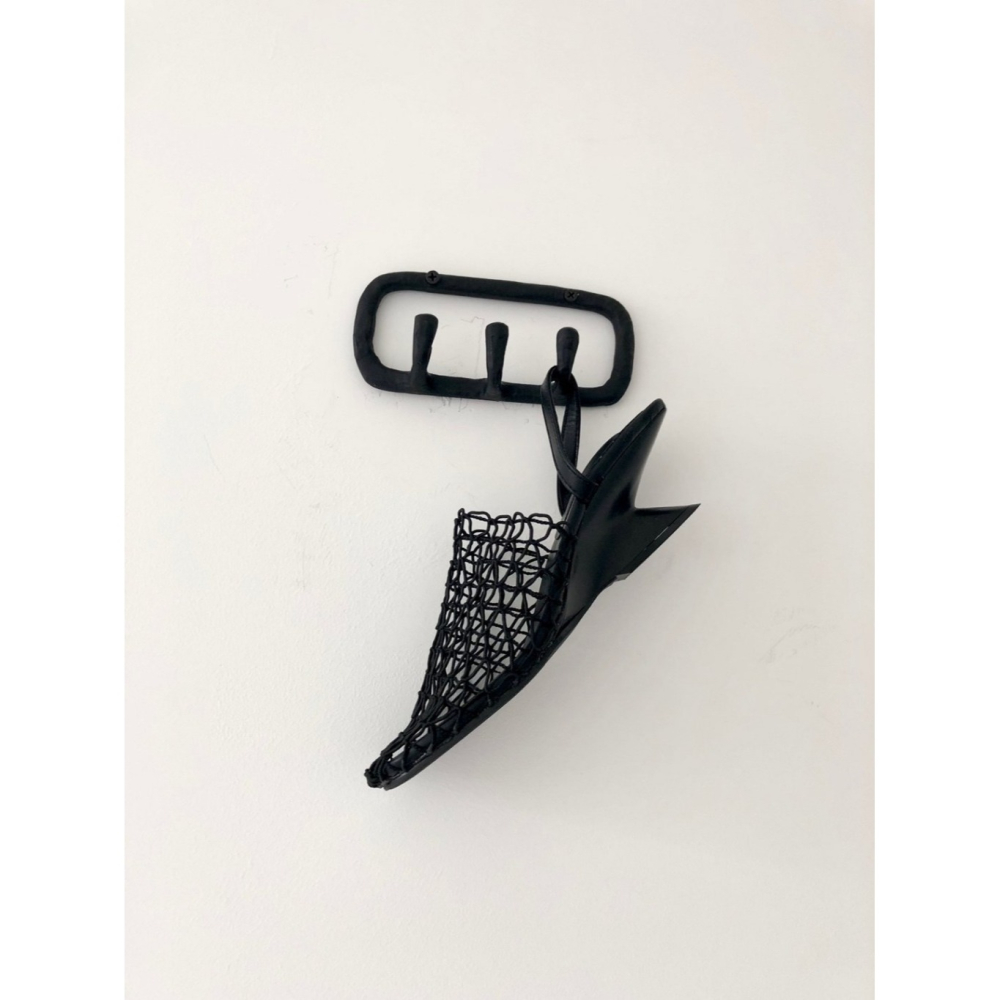 韓國女裝女鞋  Fromb  編織鏤空透氣包頭半拖鞋跟鞋-細節圖10