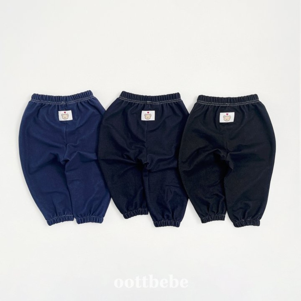 正韓童裝 OottBebe 直壓摺縮口鬆緊牛仔褲-細節圖8