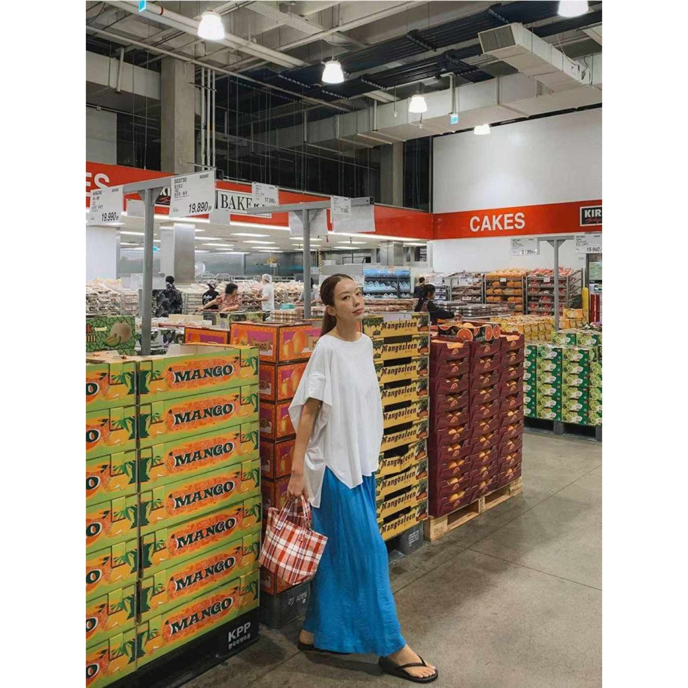 韓國女裝 Purple 船領蝴蝶版簡約素色T恤-細節圖5