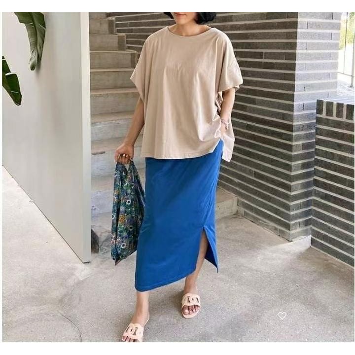 韓國女裝 Purple 船領蝴蝶版簡約素色T恤-細節圖6