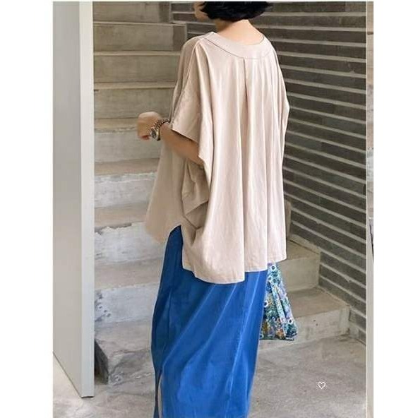 韓國女裝 Purple 船領蝴蝶版簡約素色T恤-細節圖8