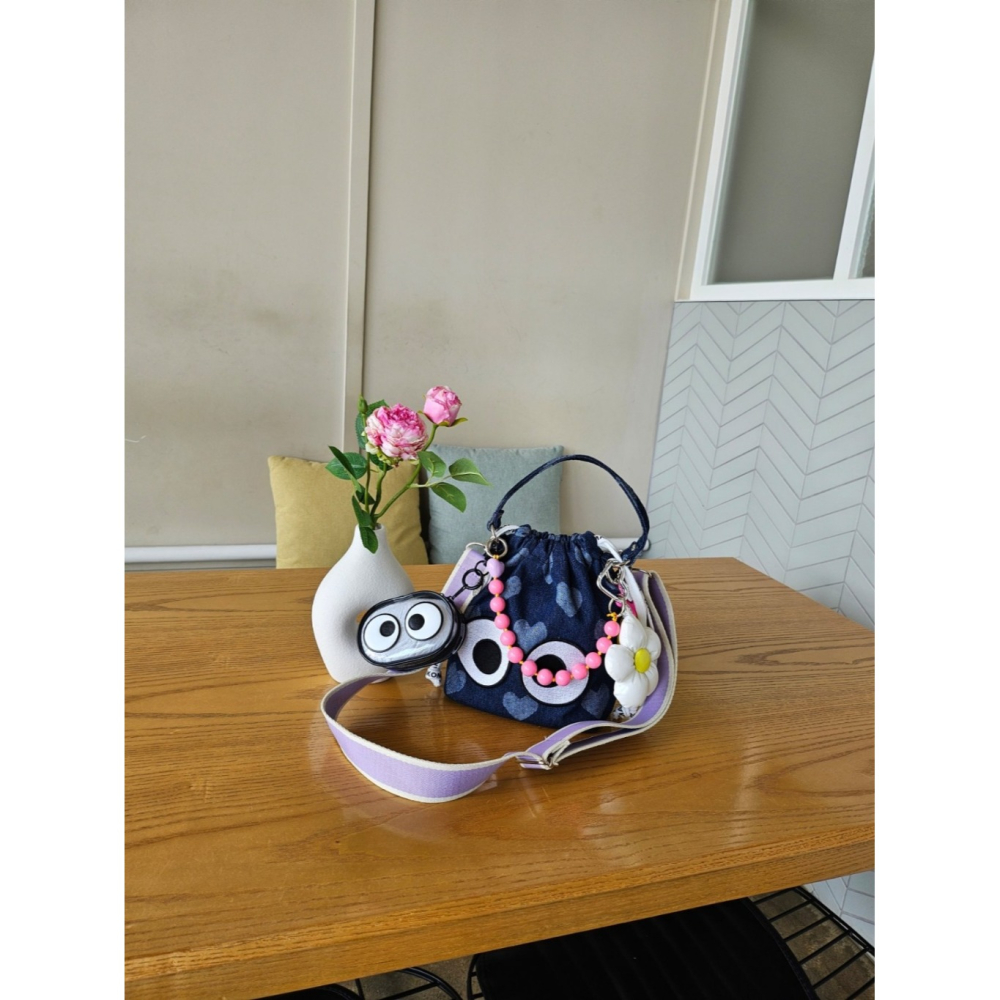 韓國 可愛大眼包 日常多功能包-細節圖6