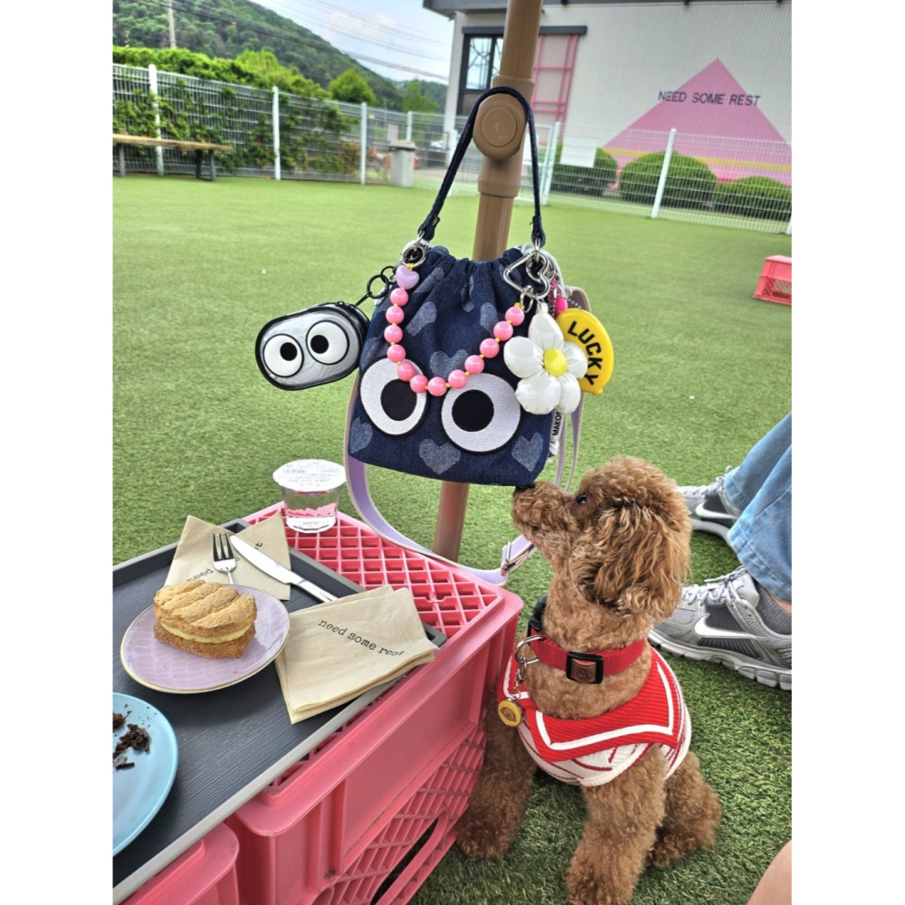 韓國 可愛大眼包 日常多功能包-細節圖7