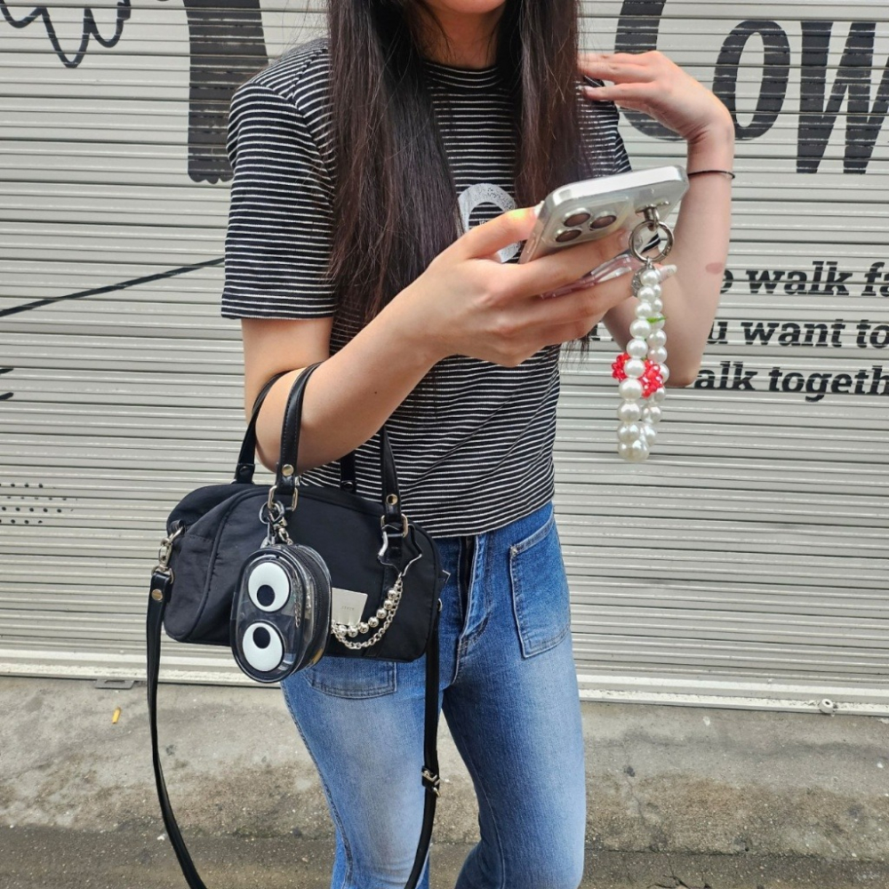 韓國 可愛大眼包 日常多功能包-細節圖9