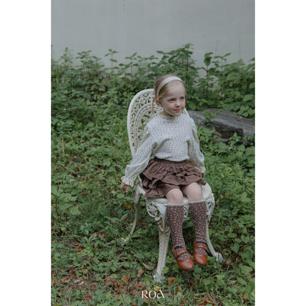 正韓童裝 Roa  姐妹款小碎花襪子-細節圖7