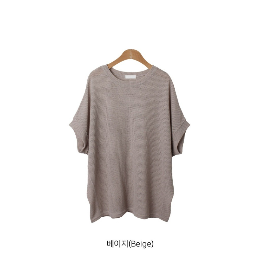 韓國女裝 Sf-PZ 寬鬆短袖針織衫-細節圖9