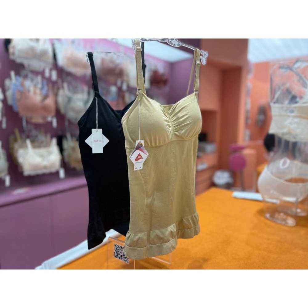 韓國女裝  YOUR123 爆款升級大彈力萊卡塑身衣(附胸墊)-細節圖11