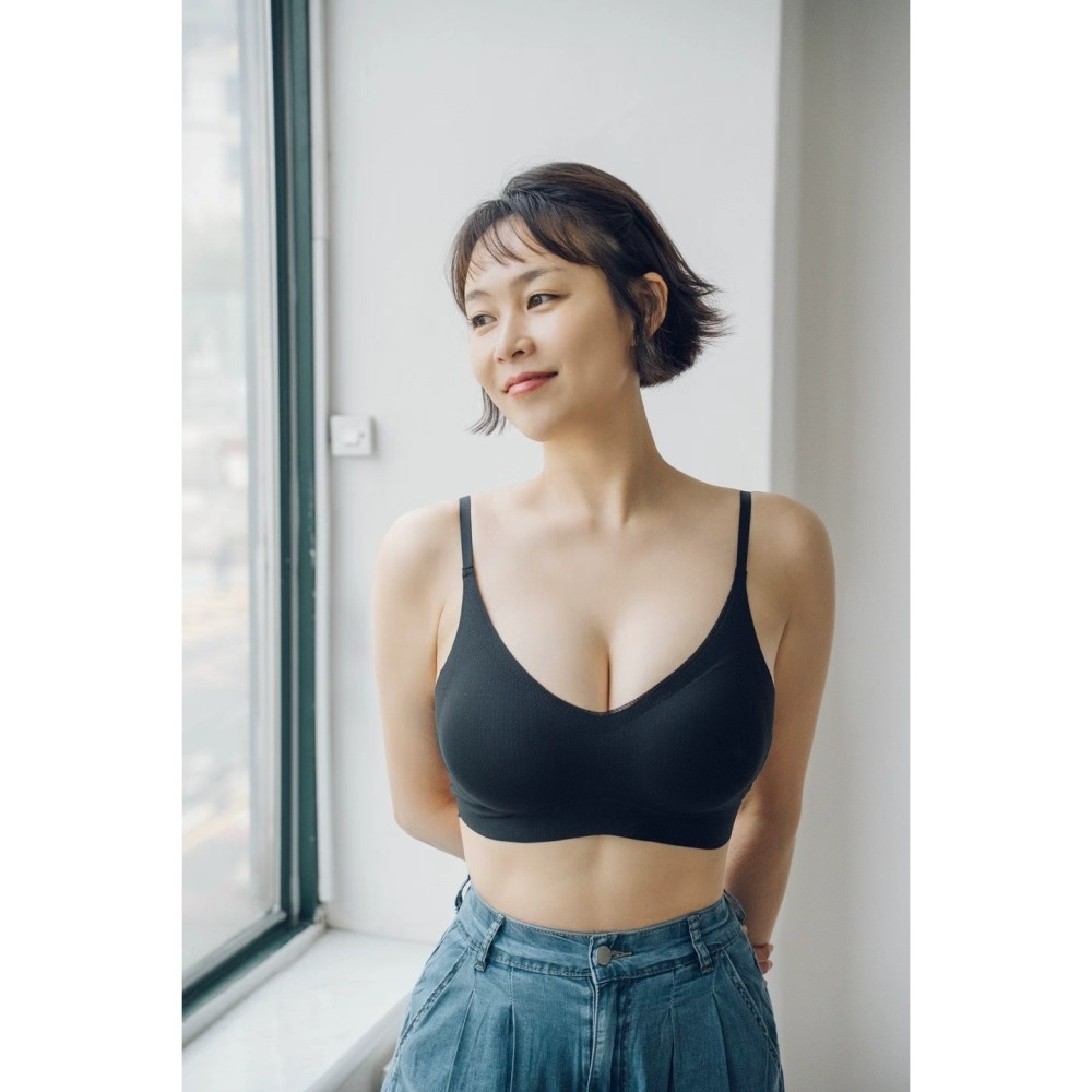 韓國女裝 YOUR123 無鋼圈提拉鏤空設計Bra Top 內衣-細節圖9