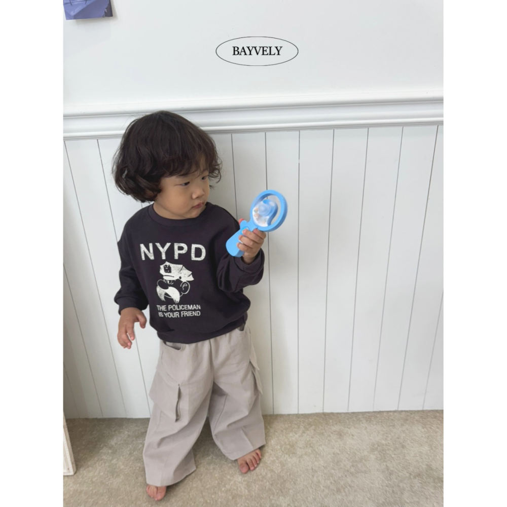 正韓童裝 BAYVELY 鬍子瑪莉先生大學T-細節圖9