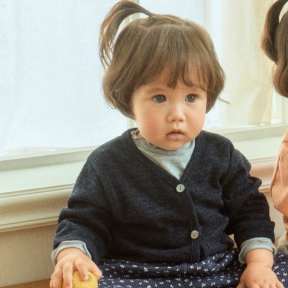 正韓童裝 OottBebe 薄針織開襟衫外套-細節圖2