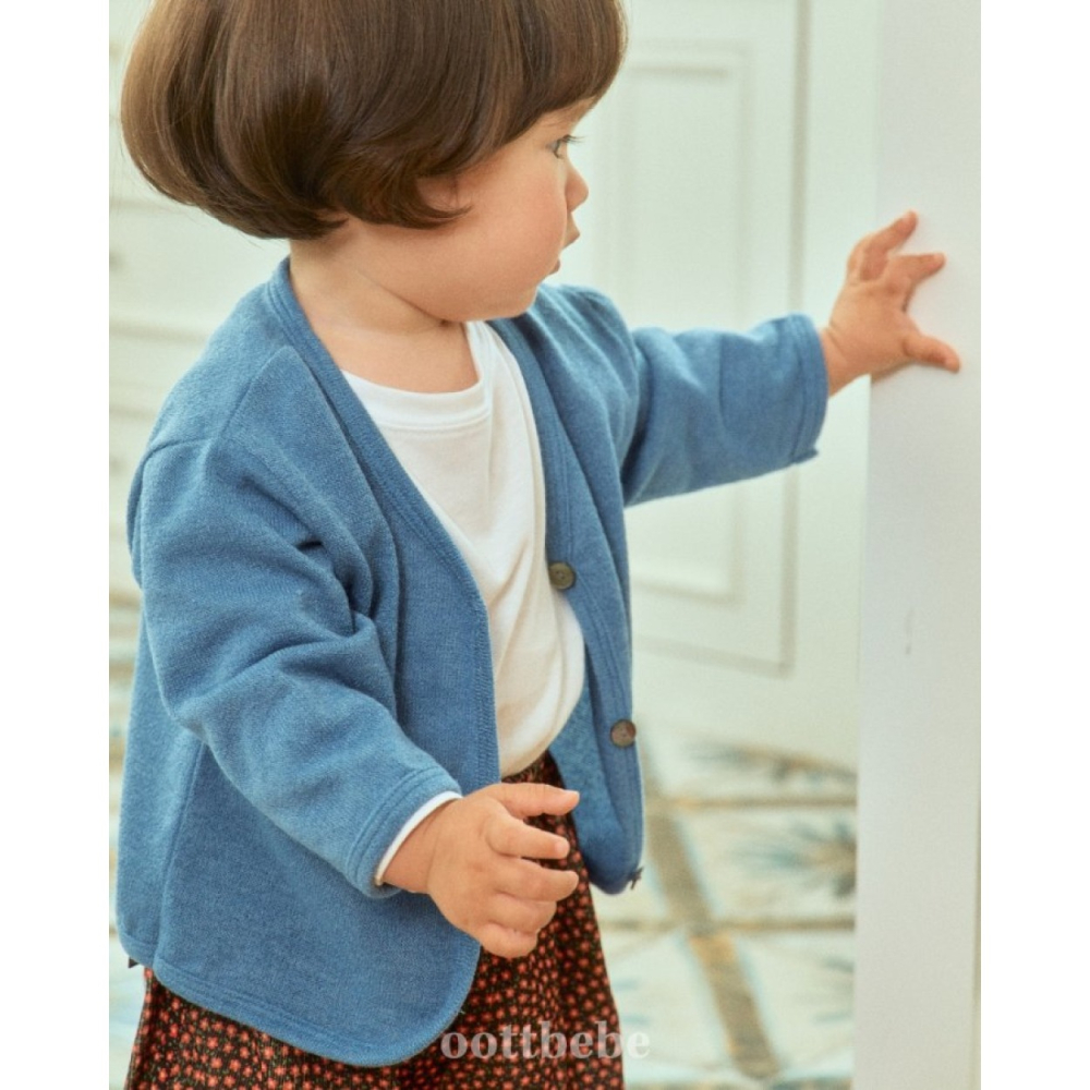 正韓童裝 OottBebe 薄針織開襟衫外套-細節圖4