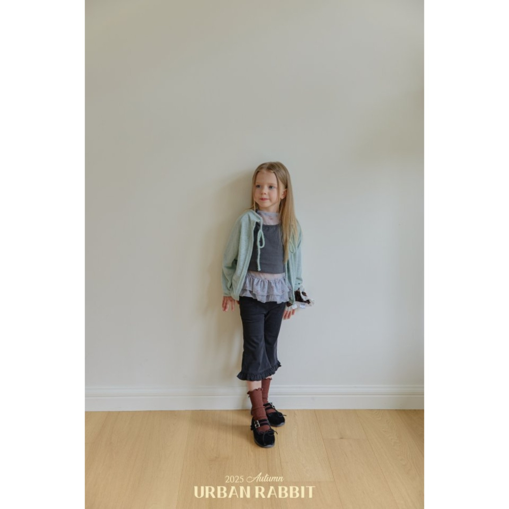 正韓童裝 Urban Rabbit 花卉風碎風雙層抓摺上衣-細節圖9