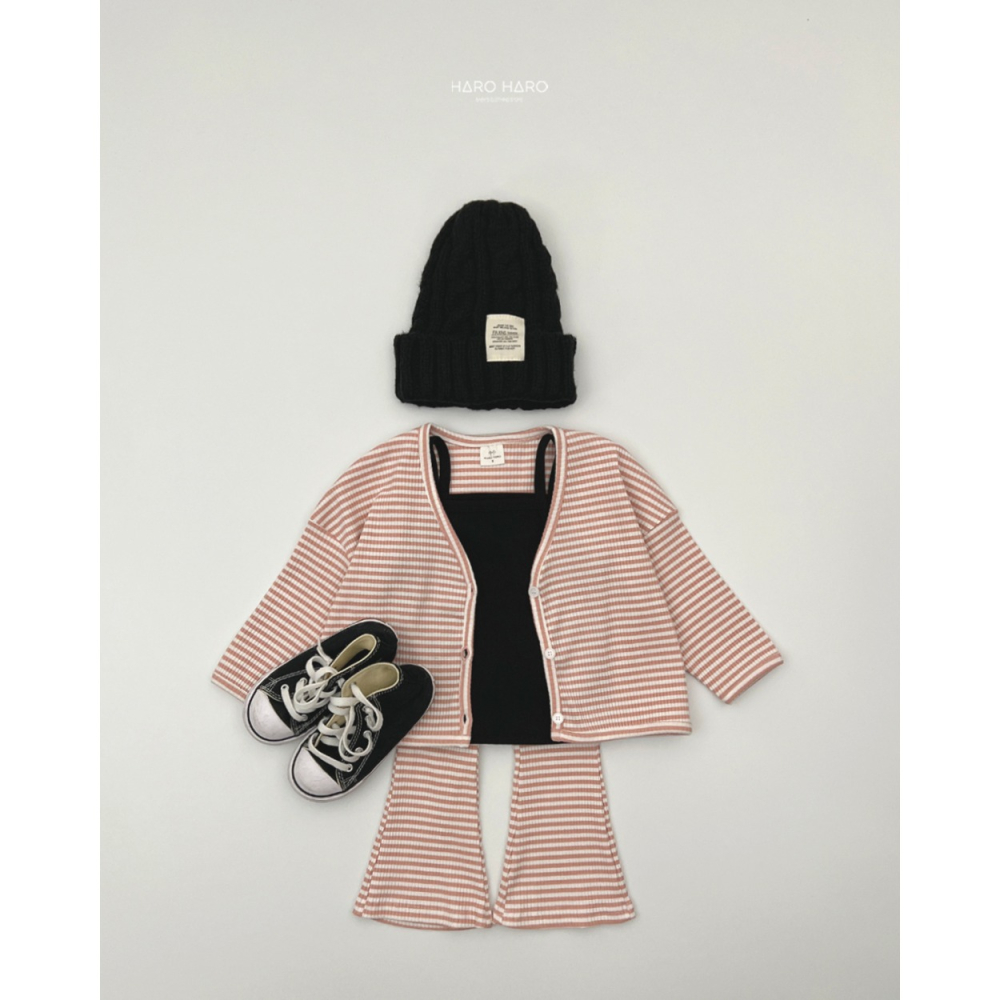 正韓童裝 Haro Haro 經典條紋薄外衫外套-細節圖2