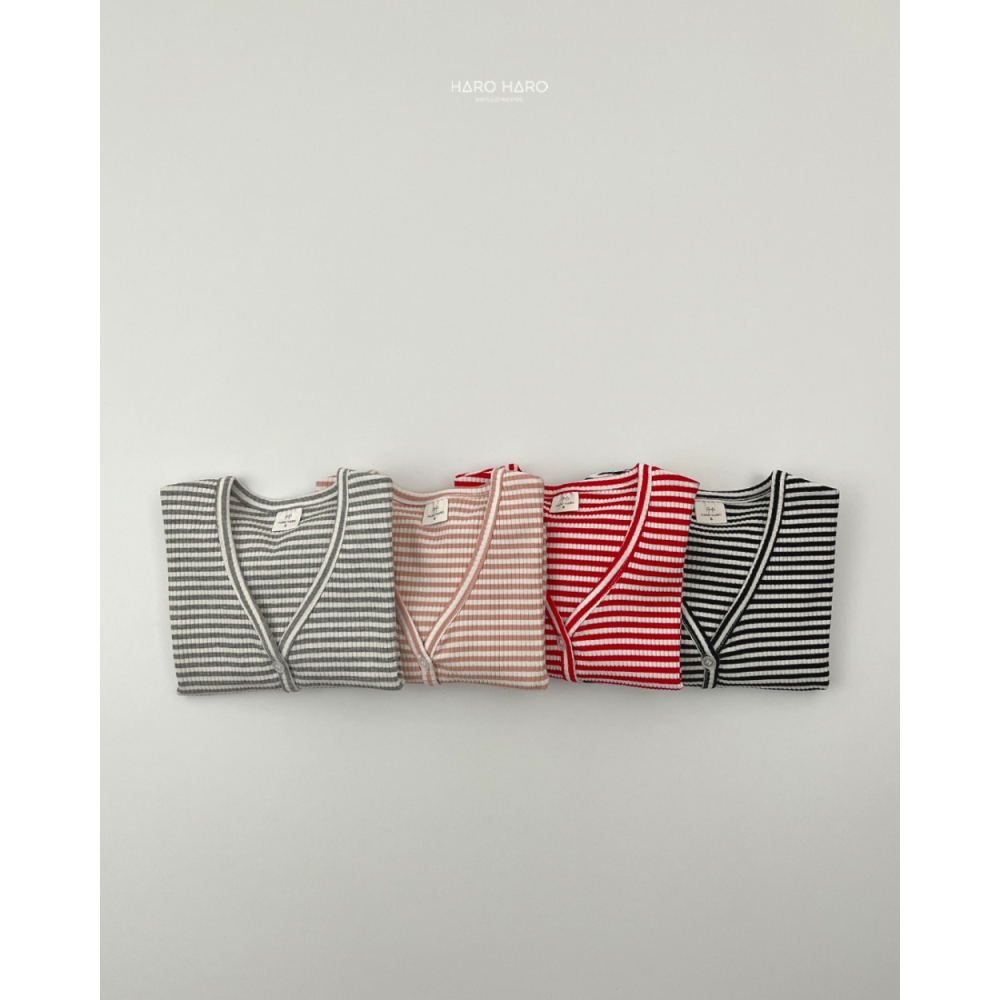 正韓童裝 Haro Haro 經典條紋薄外衫外套-細節圖7