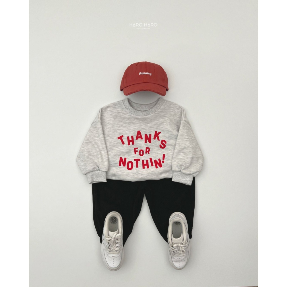正韓童裝 Haro Haro THANKS大學T 親子裝上衣-細節圖11