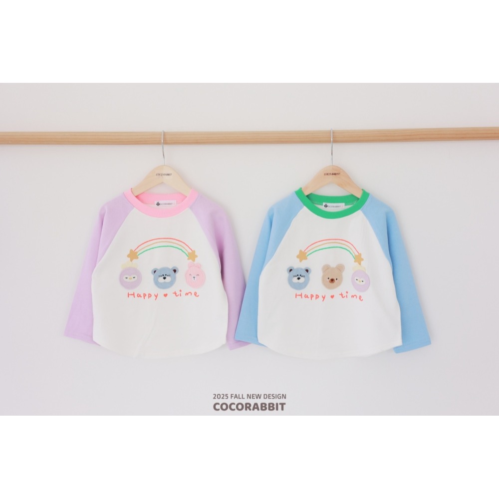 正韓童裝 COCO RABBIT 恐龍 熊熊動物拼接袖 T-細節圖5