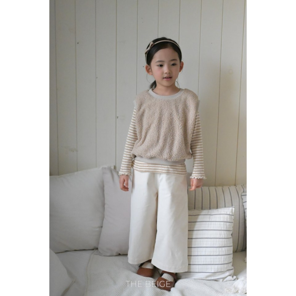 正韓童裝 The beige 泰迪熊加強保暖背心-細節圖4