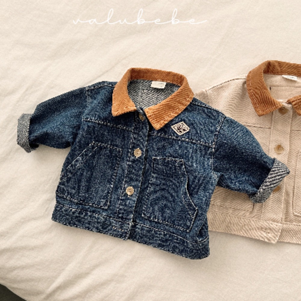 正韓童裝 復古感牛仔夾克外套-細節圖7