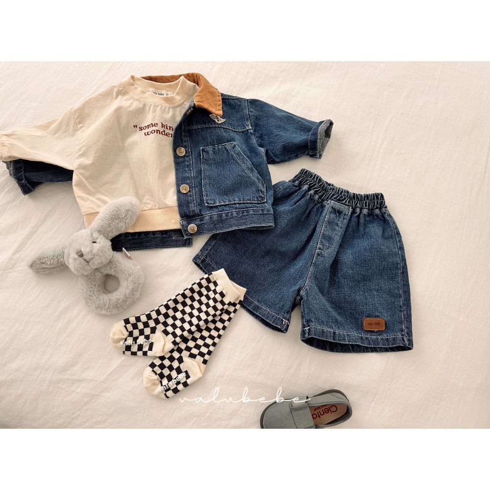 正韓童裝 復古感牛仔夾克外套-細節圖9