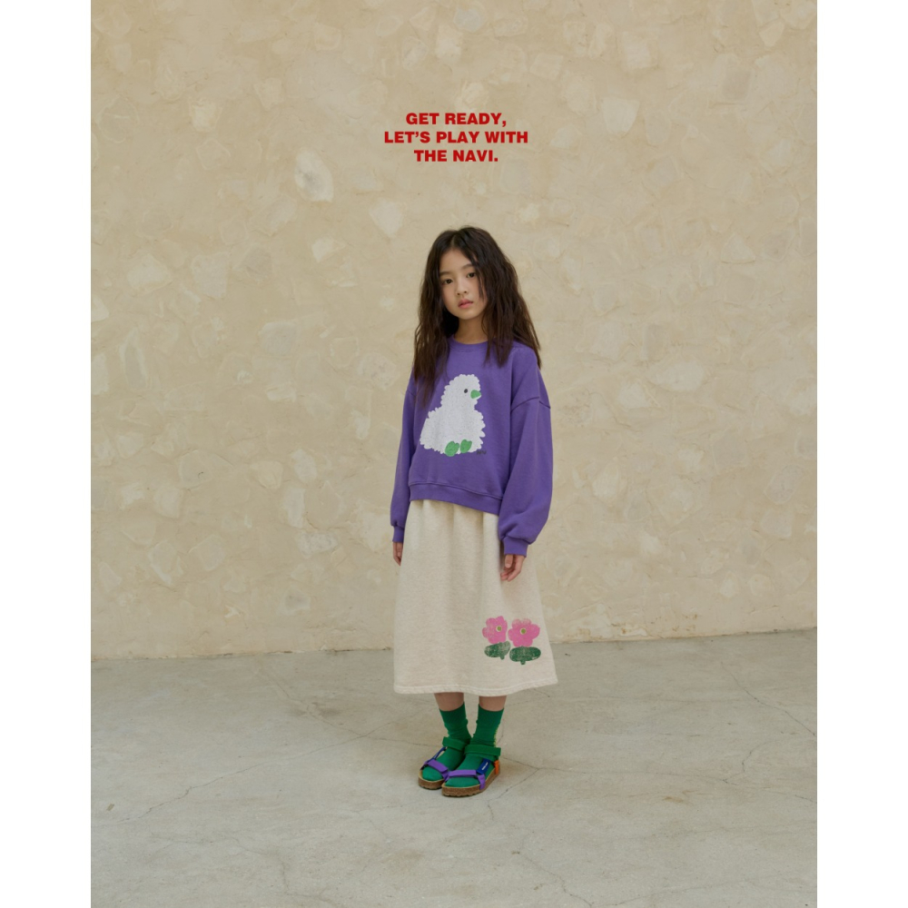 正韓童裝 NAVI 繪圖風小雞大學T上衣-細節圖2