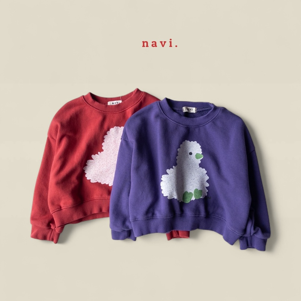 正韓童裝 NAVI 繪圖風小雞大學T上衣-細節圖5