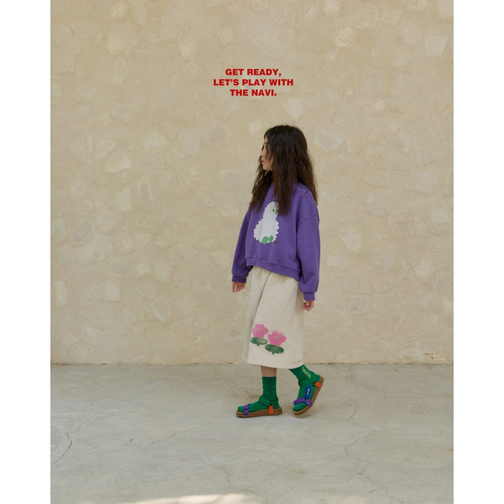 正韓童裝 NAVI 繪圖風小雞大學T上衣-細節圖11