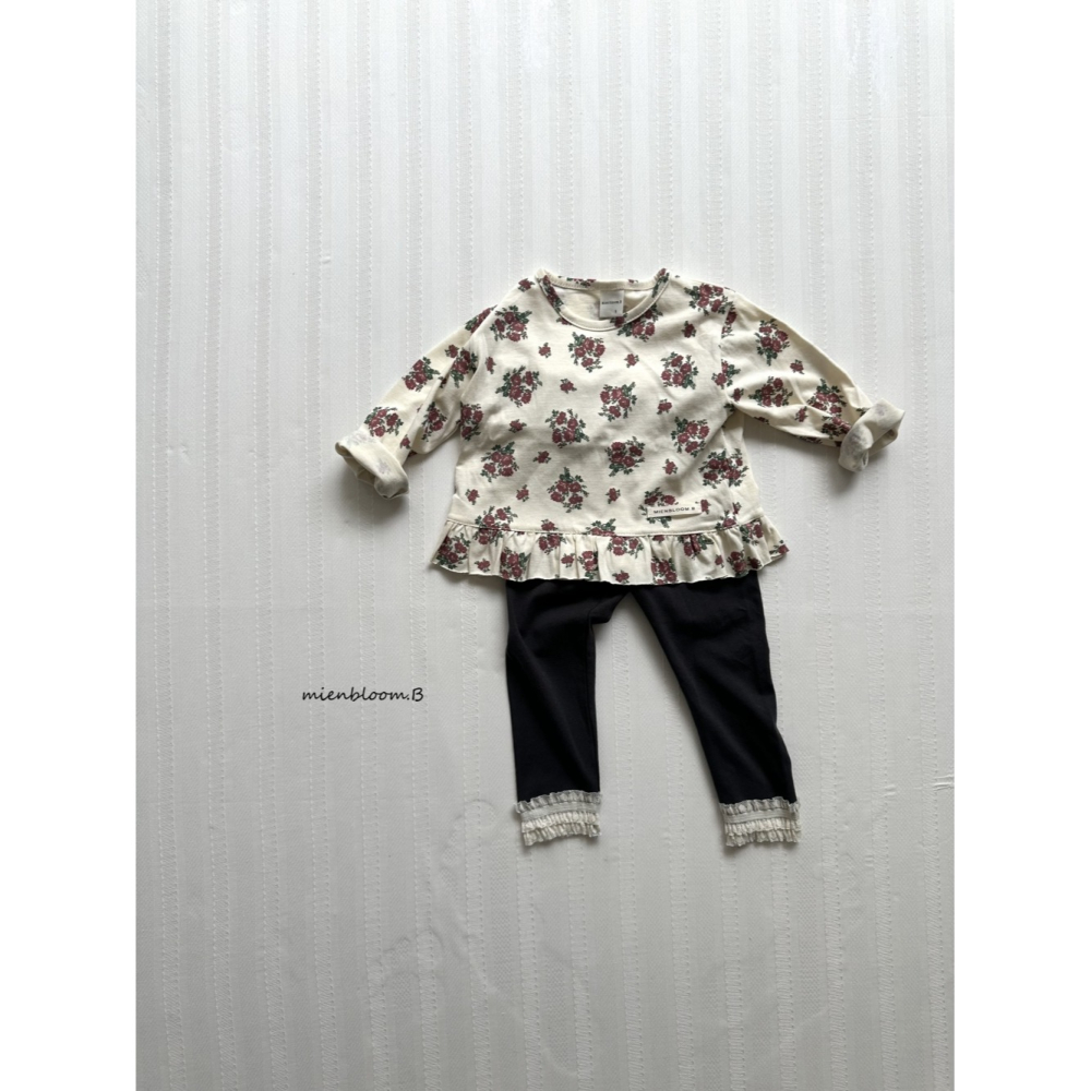 正韓童裝 BLOOM.B  莫代爾蕾絲內搭緊身褲-細節圖3