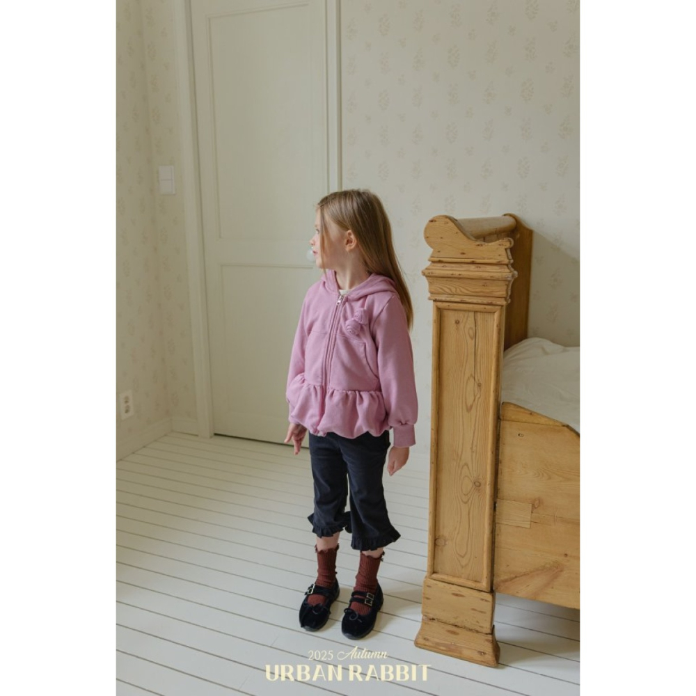 正韓童裝 Urban Rabbit 立體玫瑰澎下擺拉鍊外套-細節圖4