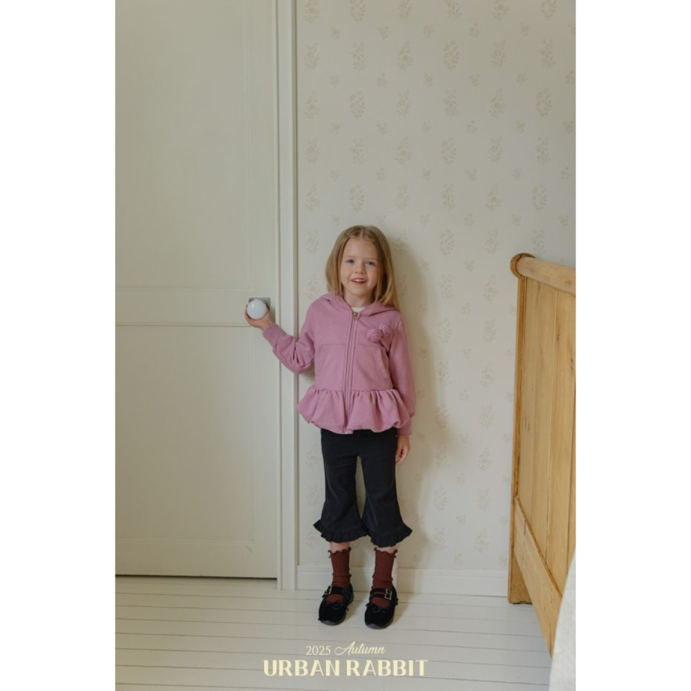 正韓童裝 Urban Rabbit 立體玫瑰澎下擺拉鍊外套-細節圖10