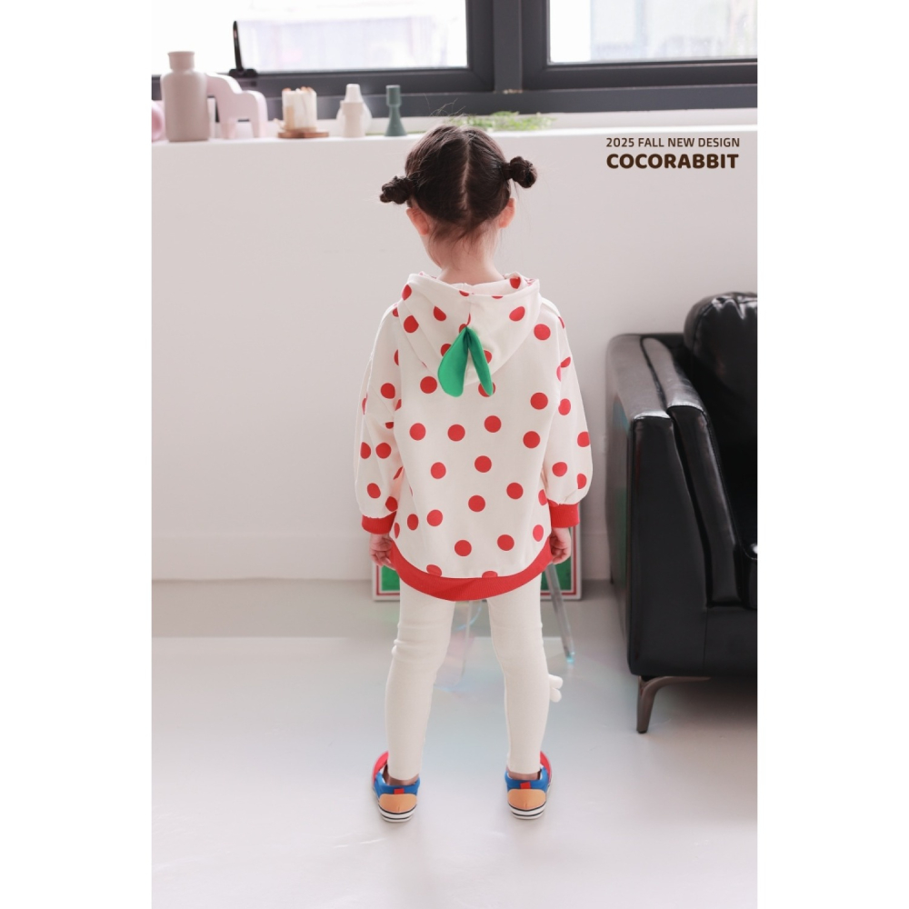 正韓童裝 COCO RABBIT 波點點連帽大學t上衣-細節圖8