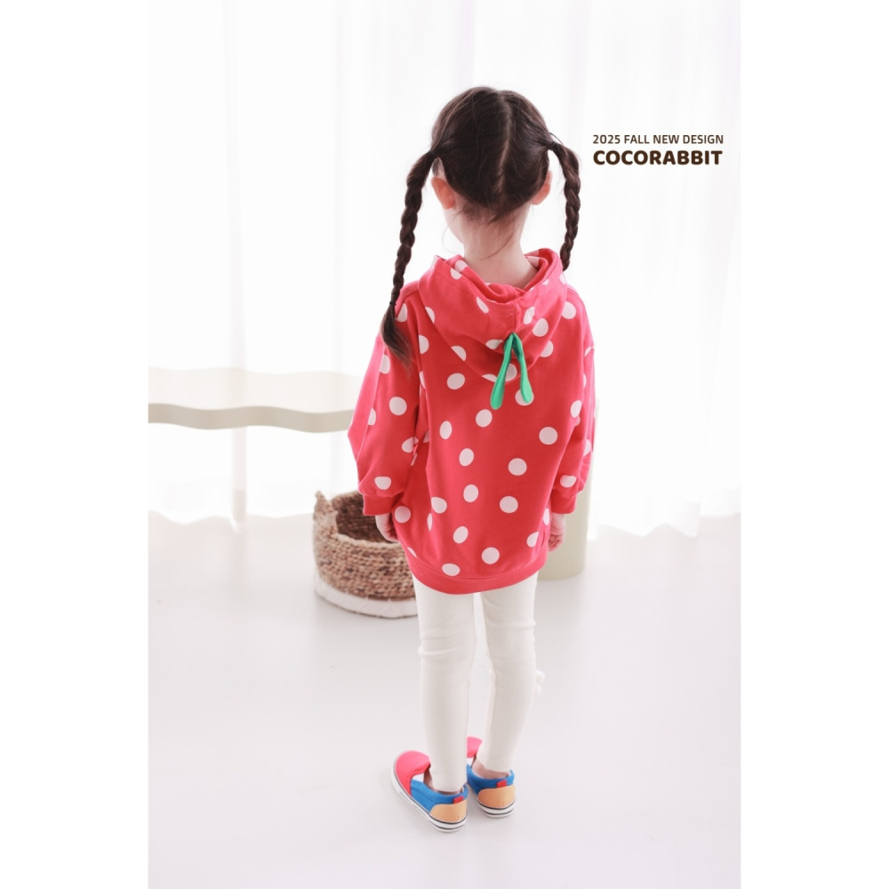 正韓童裝 COCO RABBIT 波點點連帽大學t上衣-細節圖9