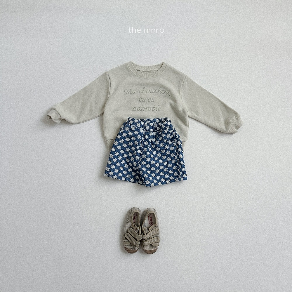 正韓童裝 MiniRobe 字母繡線簡約風大學t-細節圖4