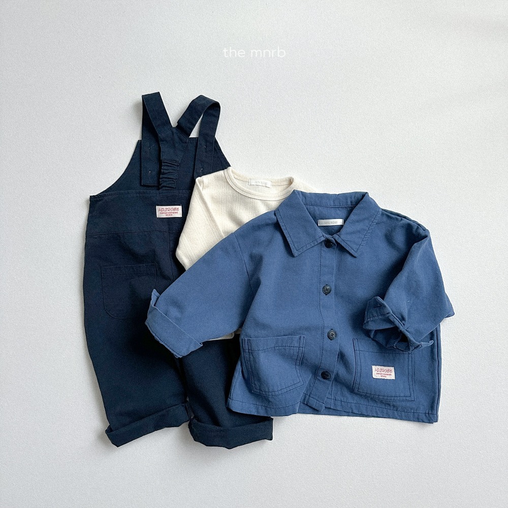 正韓童裝 MiniRobe 拼色領子工作夾克外套-細節圖8