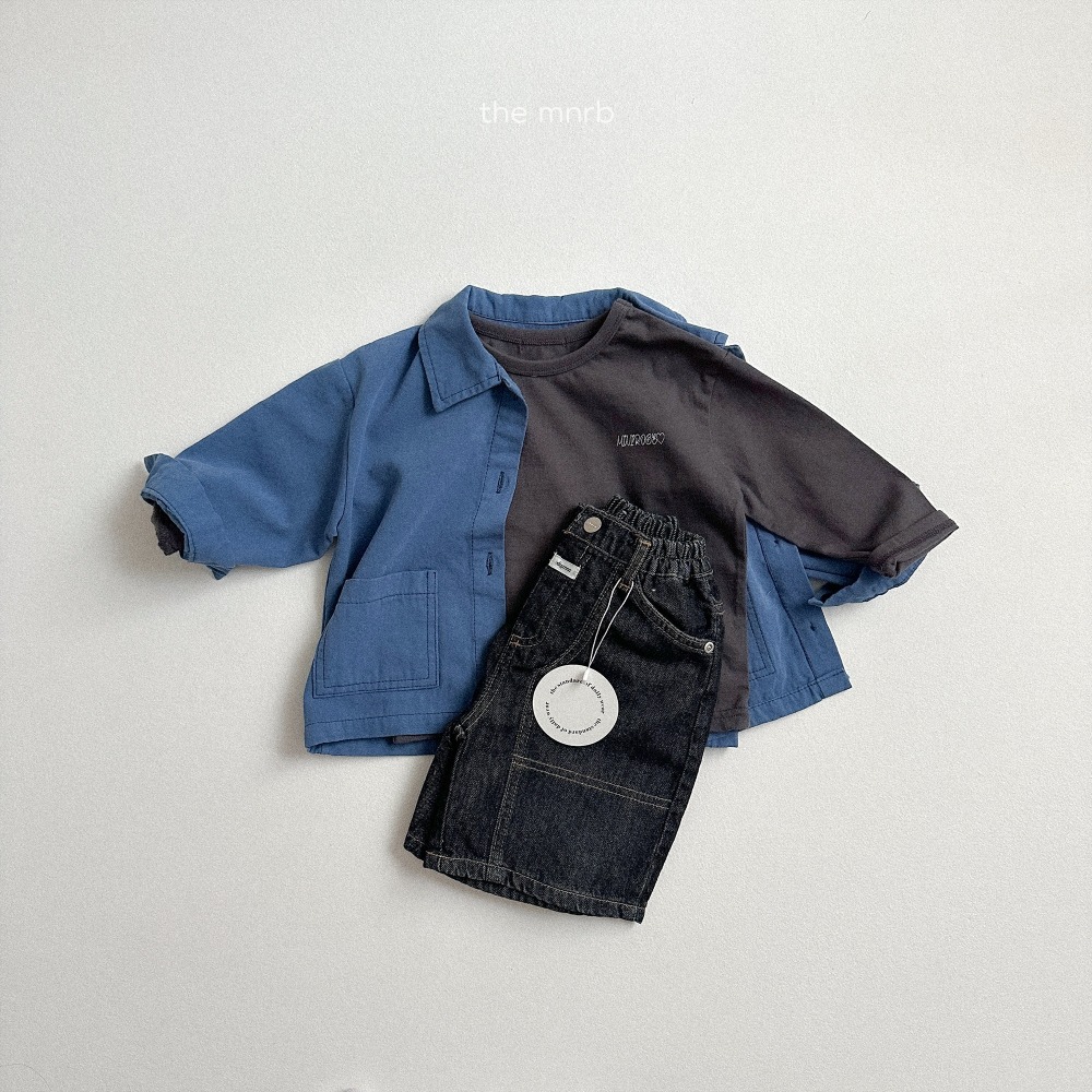 正韓童裝 MiniRobe 拼色領子工作夾克外套-細節圖11