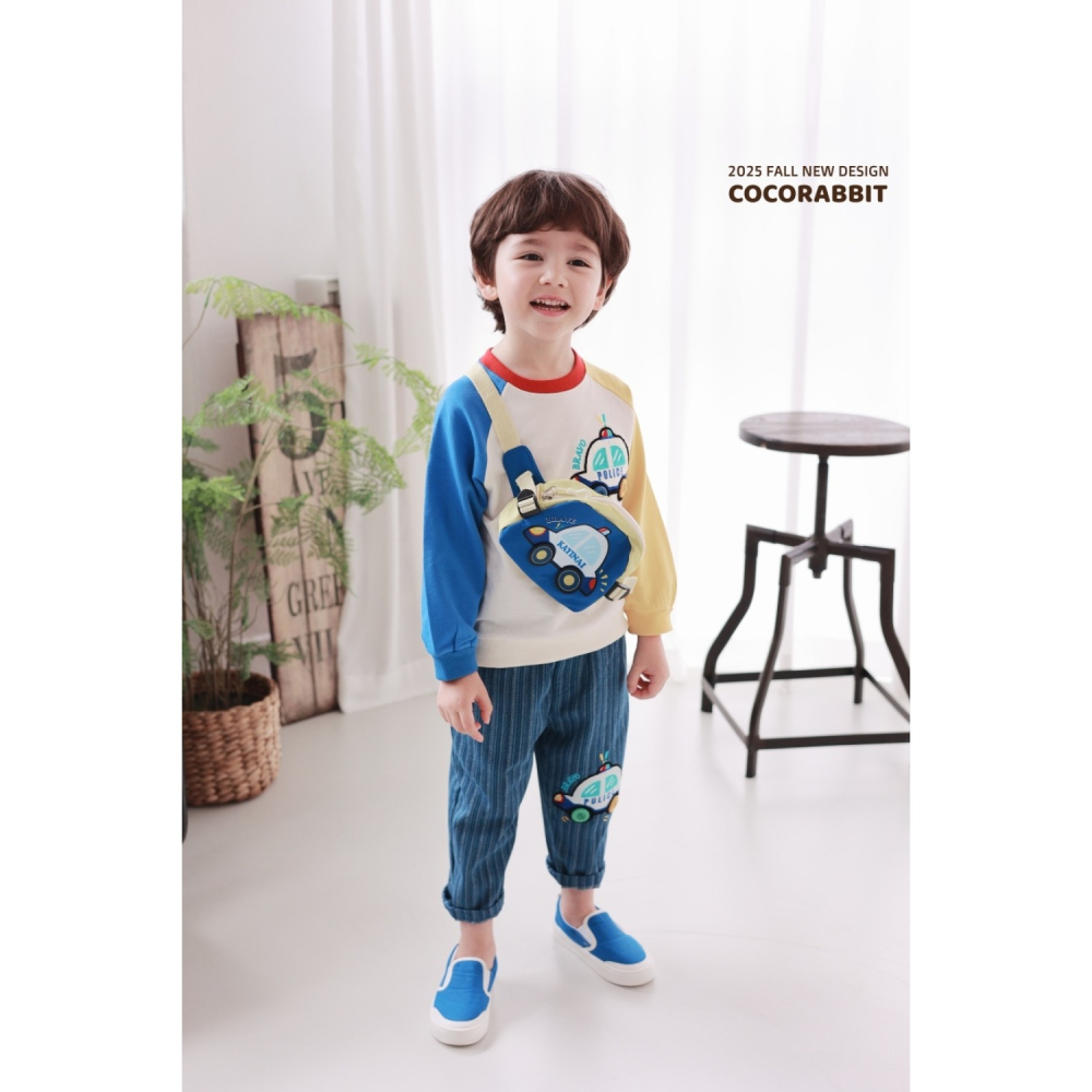正韓童裝 COCO RABBIT 小汽車拼接上衣+包包-細節圖10