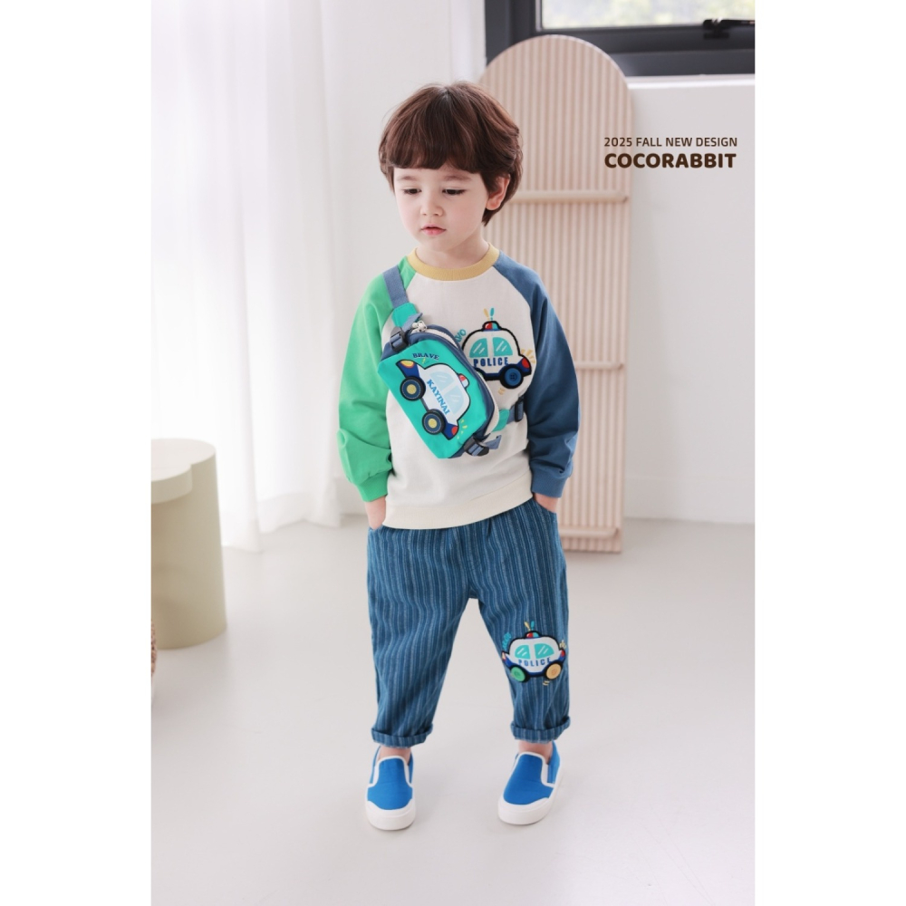 正韓童裝 COCO RABBIT 小汽車拼接上衣+包包-細節圖11