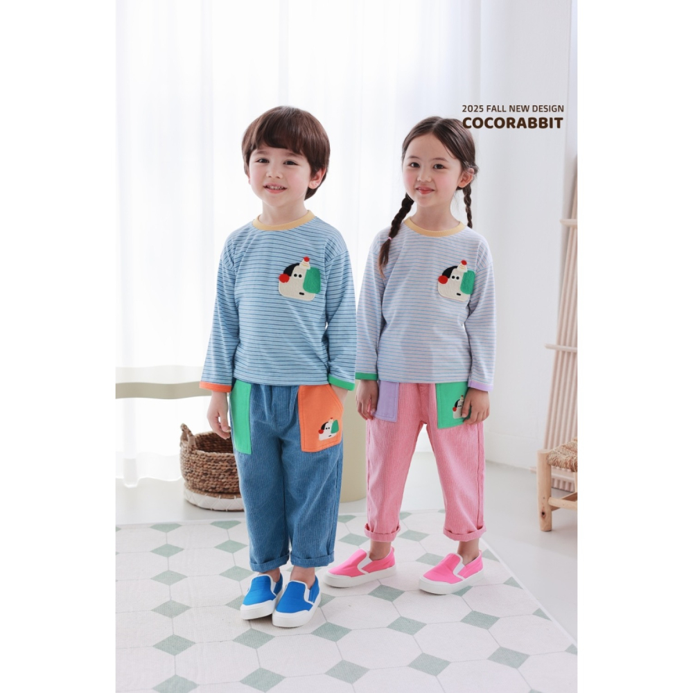 正韓童裝  COCO RABBIT  拼接口袋牛仔褲-細節圖9