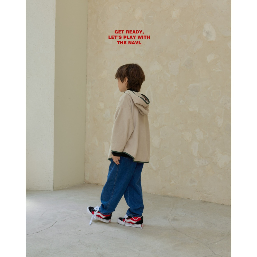 正韓童裝 NAVI / RAON 直線壓摺牛仔褲-細節圖10