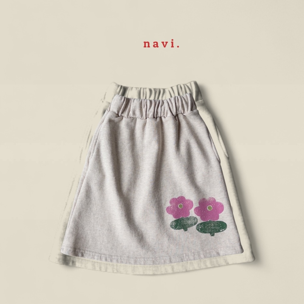 正韓童裝  NAVI / RAON 小花中長裙-細節圖11